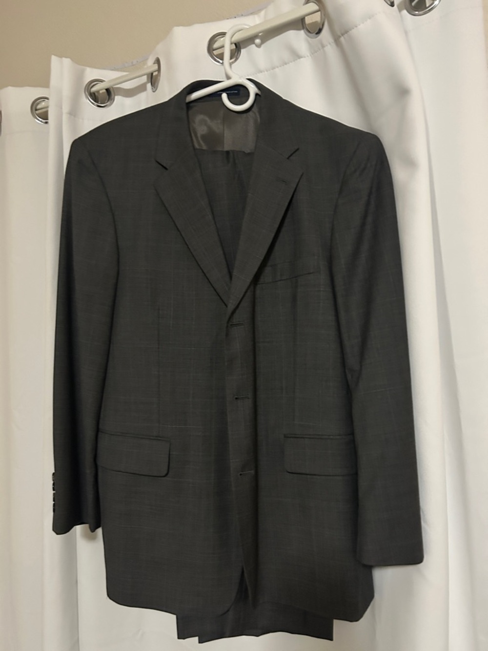 Stafford Men's Charcoal Gray Two-Button Suit Jacket